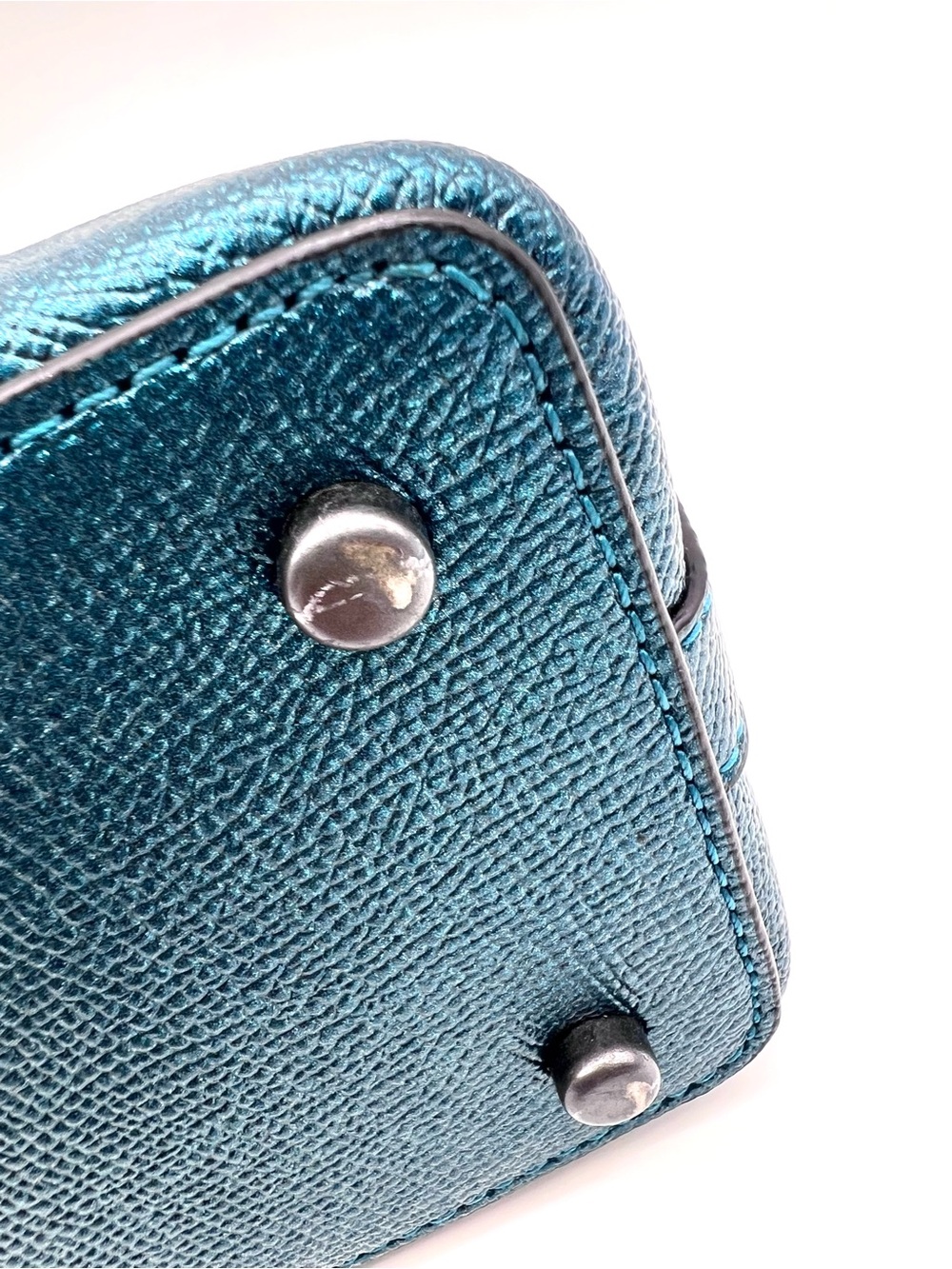 Coach Metallic Blue Mini Sierra Satchel Crossbody Bag - Picture 13 of 16